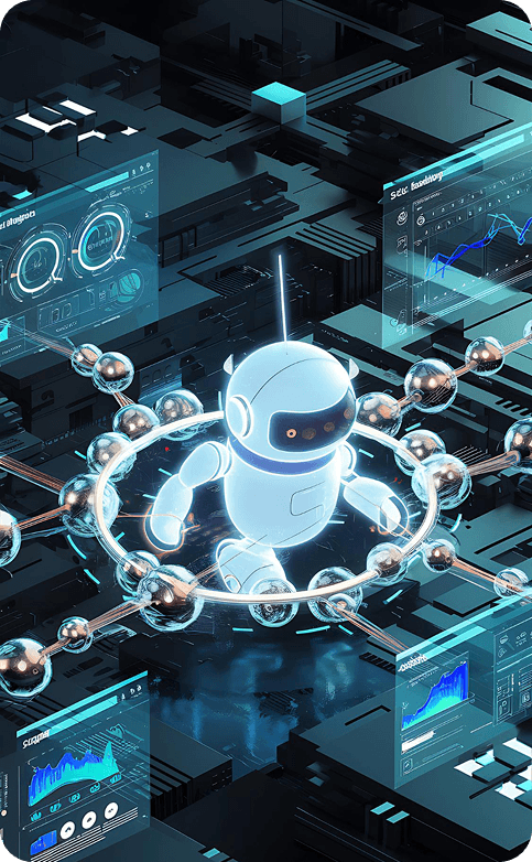 Multi-agent orchestration in a control room